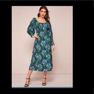Zara floral print midi dress